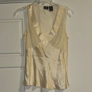 Massimo Cream Silk Tank Top